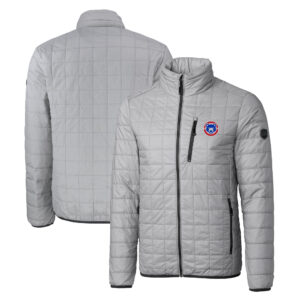 Men's Cutter & Buck Gray South Bend Cubs Rainier PrimaLoft Big & Tall Eco Insulated Full-Zip Puffer Jacket