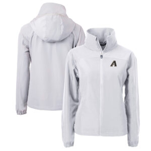 Women's Cutter & Buck  Gray Arizona Diamondbacks City Connect Charter Eco Recycled Full-Zip Jacket