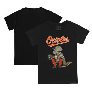 Infant Tiny Turnip Black Baltimore Orioles Triceratops T-Shirt