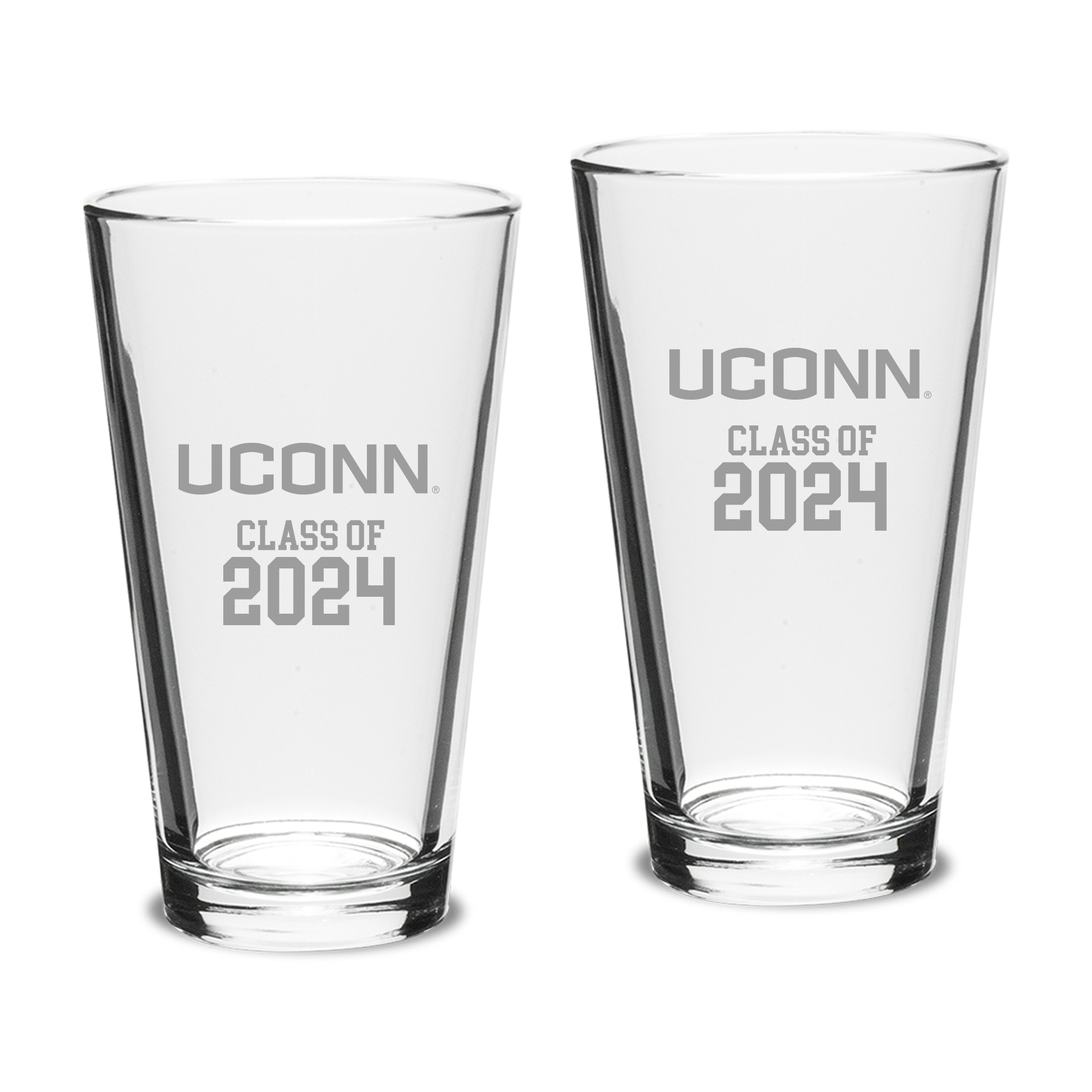 UConn Huskies Class of 2024 16oz. Two-Piece Classic Pint Glass Set