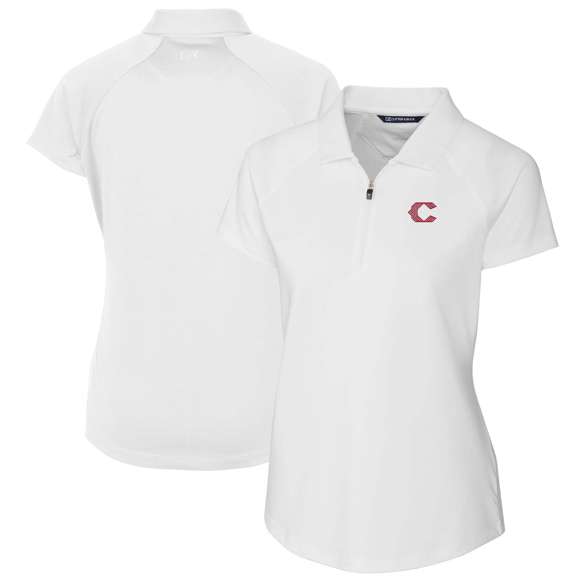 Women's Cutter & Buck White Cincinnati Reds City Connect Forge Stretch Polo