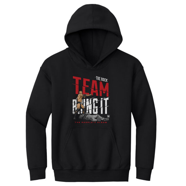 Youth 500 Level  Black The Rock Team Bring It Pullover Hoodie