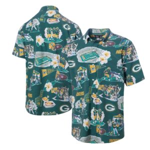 Men's Reyn Spooner Green Green Bay Packers Scenic Button-Down Shirt