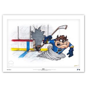 Tasmanian Devil St. Louis Blues 14" x 20" Looney Tunes Fine Art Print - Limited Edition