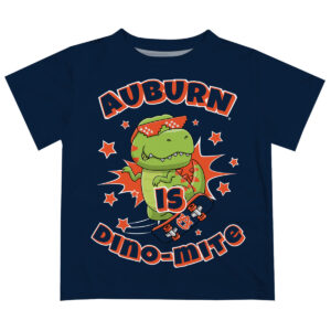 Infant Vive La Fete Navy Auburn Tigers Dino-Mite T-Shirt