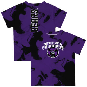 Infant Vive La Fete Purple/Black Central Arkansas Bears Marble Print T-Shirt
