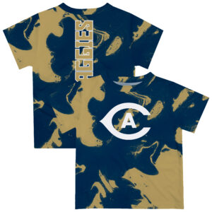 Toddler Vive La Fete Navy/Gold UC Davis Aggies Marble Print T-Shirt