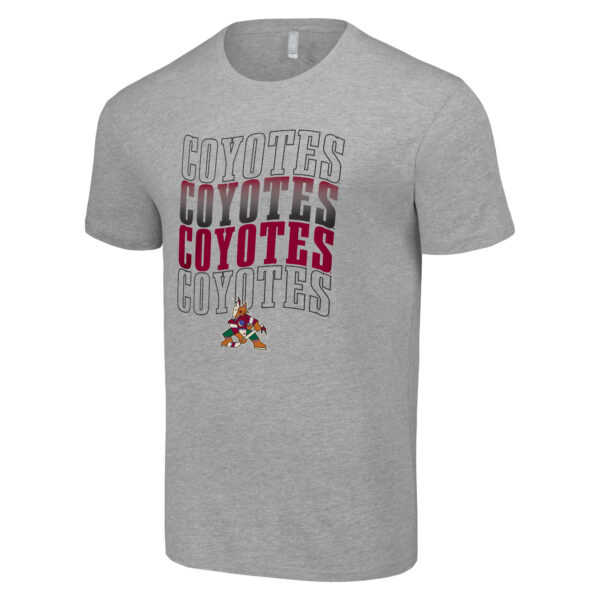 Men's Starter Heather Gray Arizona Coyotes Four Team Name Logo T-Shirt - Image 6