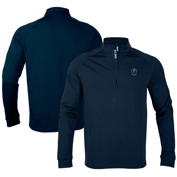 Men's 2024 U.S. Open Levelwear Navy Calibre Quarter-Zip Pullover Top