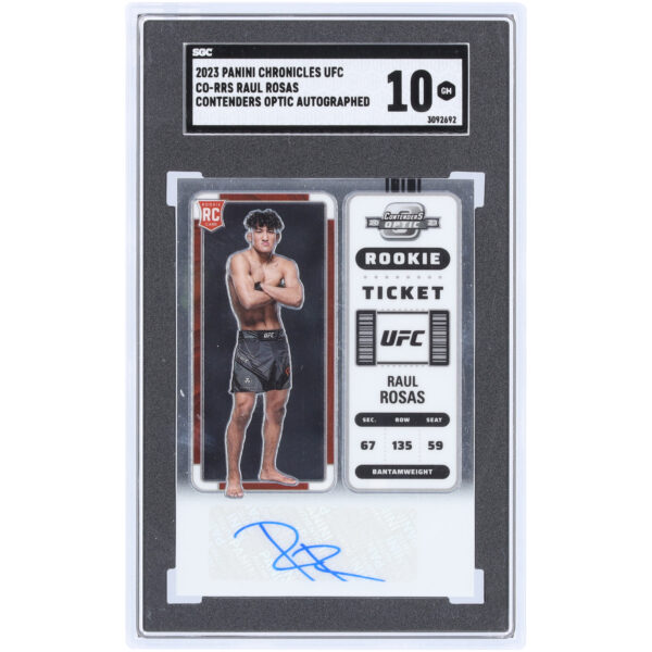 Autographed 2023 Panini Chronicles UFC Rookie Ticket #CO-RRS SGC Authenticated 10 Rookie Card