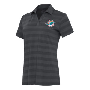 Women's Antigua  Pewter Miami Dolphins Tunnel Polo