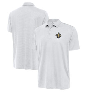 Men's Antigua White New Orleans Saints Eclipse Polo
