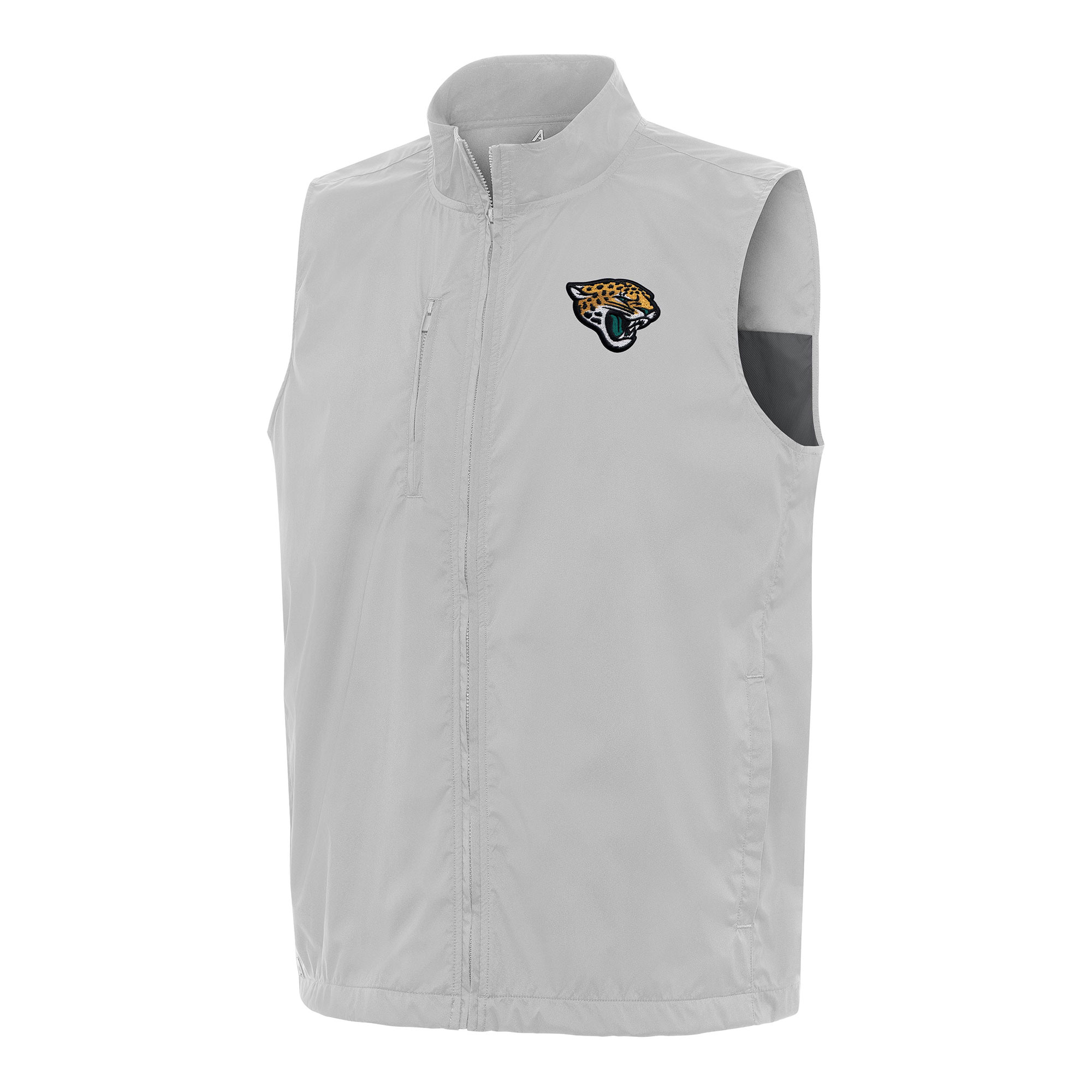 Men's Antigua Gray Jacksonville Jaguars Brisk Full-Zip Vest