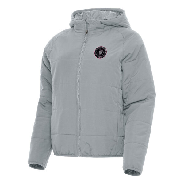 Women's Antigua Gray Inter Miami CF Universe Raglan Full-Zip Jacket