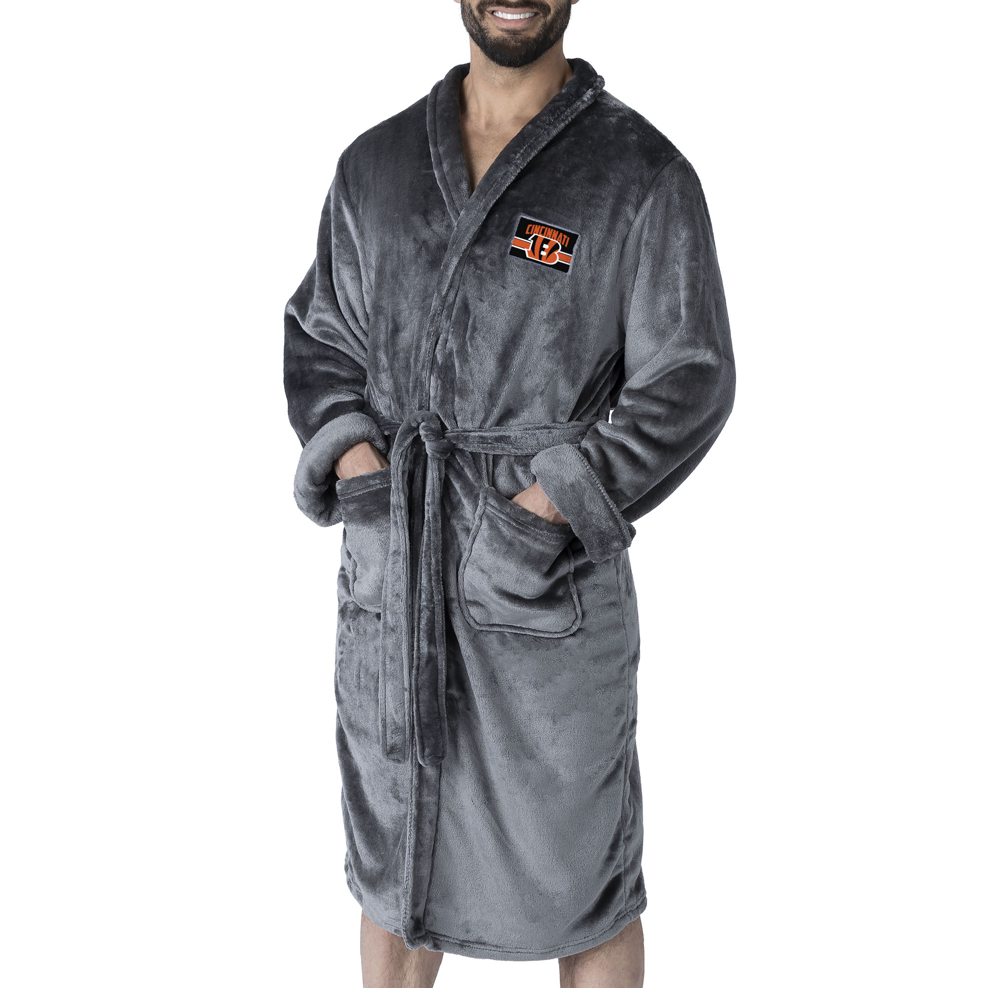 Men's The Northwest Group Charcoal Cincinnati Bengals Bathrobe
