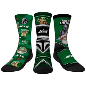 Youth Rock Em Socks New York Jets 3-Pack Mandalorian Crew Socks