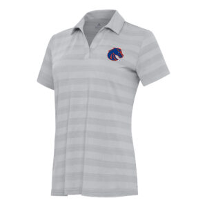 Women's Antigua Gray Boise State Broncos Tunnel Polo