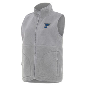 Women's Antigua  Gray St. Louis Blues Nostalgic Full-Zip Vest
