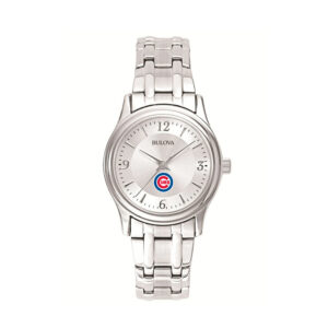 Women's Bulova Silver Chicago Cubs Stainless Steel Watch