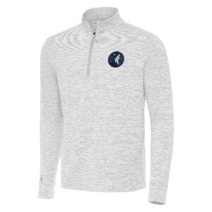 Men's Antigua Gray Minnesota Timberwolves Cause Quarter-Zip Top