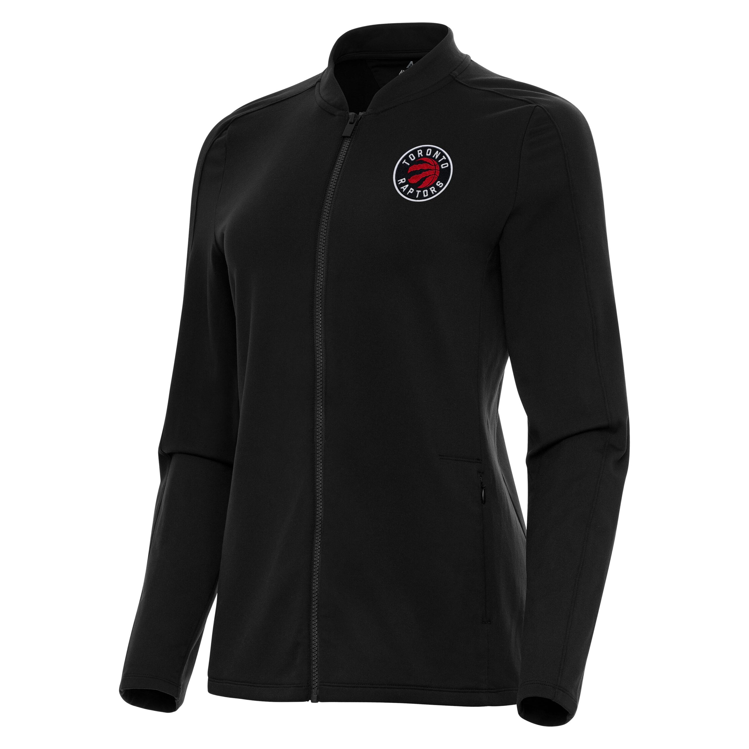 Women's Antigua Black Toronto Raptors Continual Full-Zip Jacket