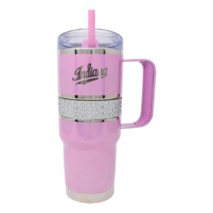 Pink Indiana Hoosiers 32oz. MyBevi Rhinestone Hollywood Travel Mug