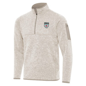 Men's Antigua  Cream Chicago Red Stars Fortune Quarter-Zip Jacket