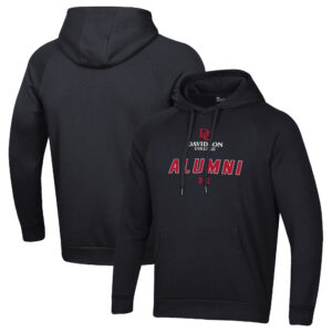 Men's Under Armour Black Davidson Wildcats Alumni Rival Fleece Pullover Hoodie