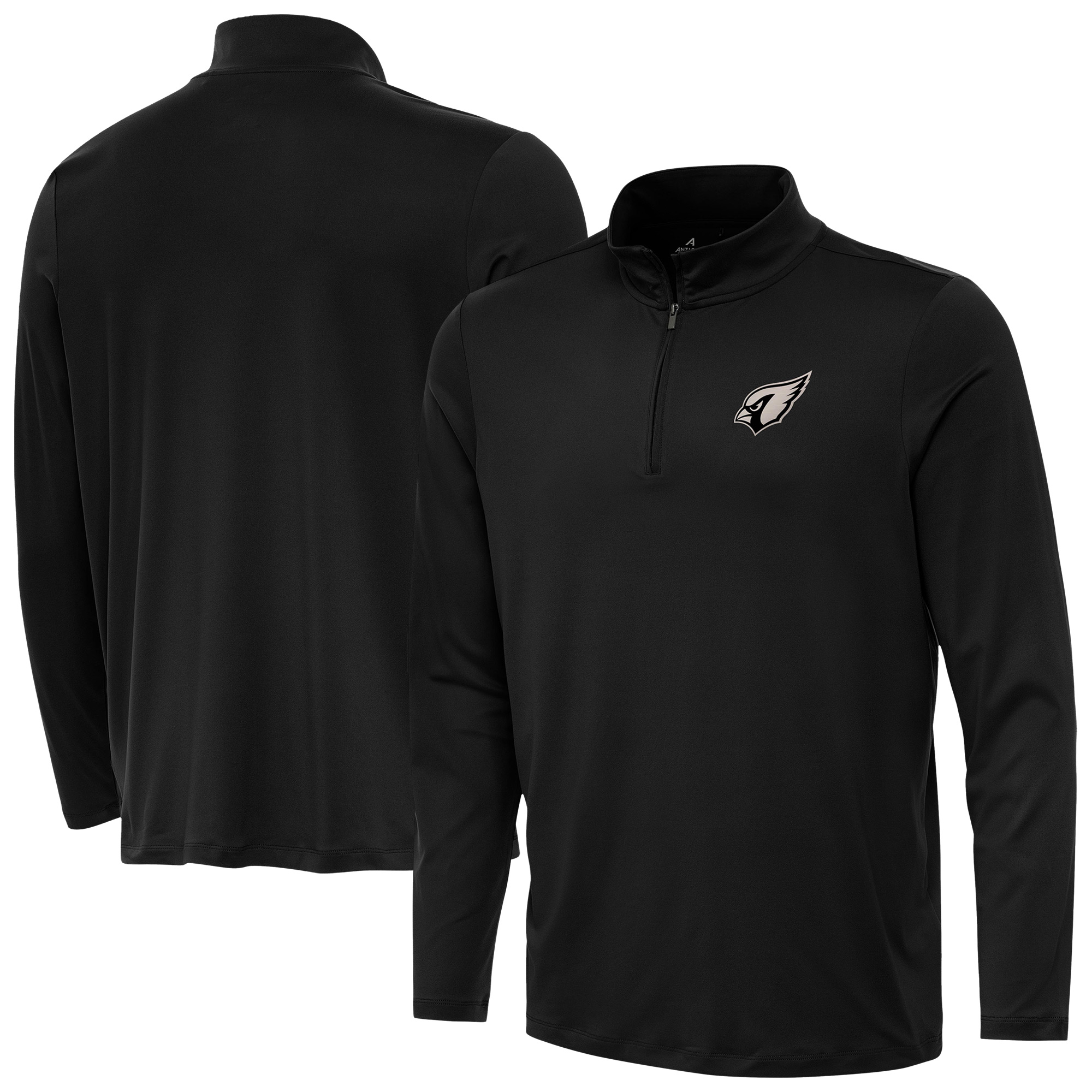 Men's Antigua Black Arizona Cardinals Reprocess Quarter-Zip Top