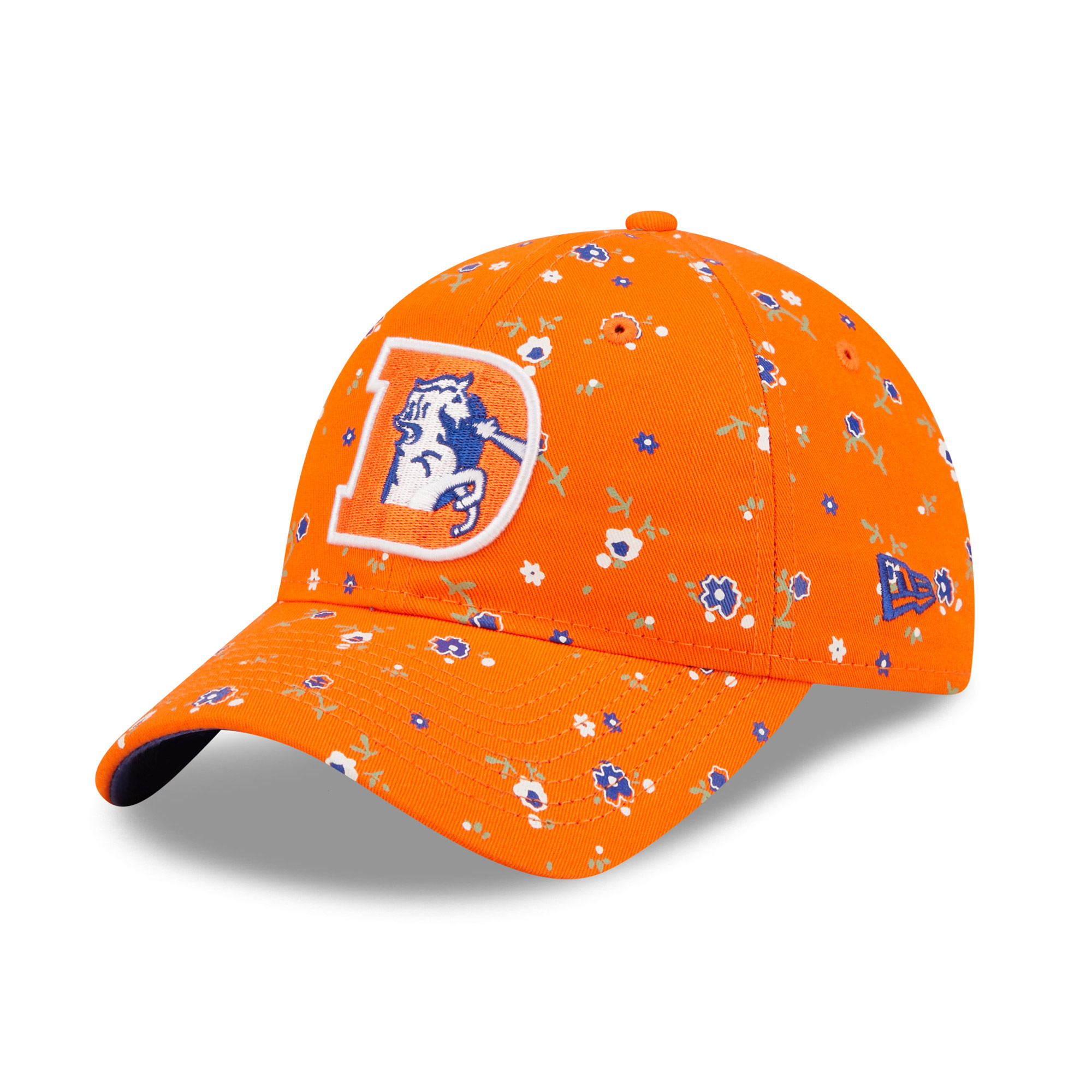 Women's New Era Orange Denver Broncos Floral 9TWENTY Adjustable Hat - Image 6