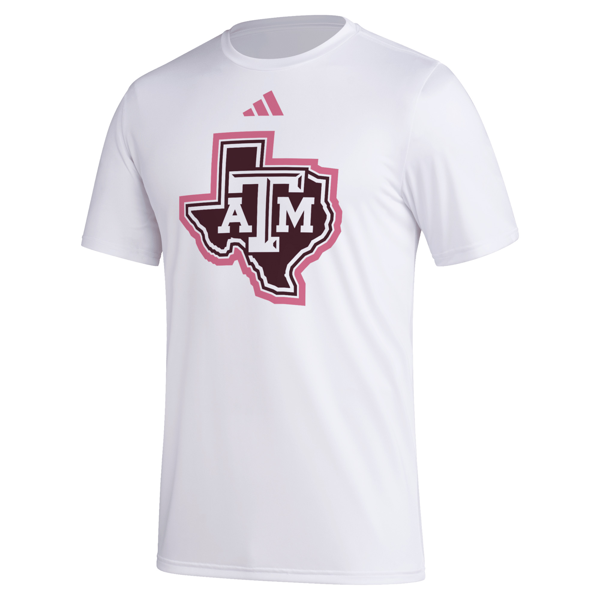 Men's adidas White Texas A&M Aggies Pregame AEROREADY T-Shirt - Image 3