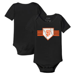 Infant Tiny Turnip Black San Francisco Giants Base Stripe Bodysuit