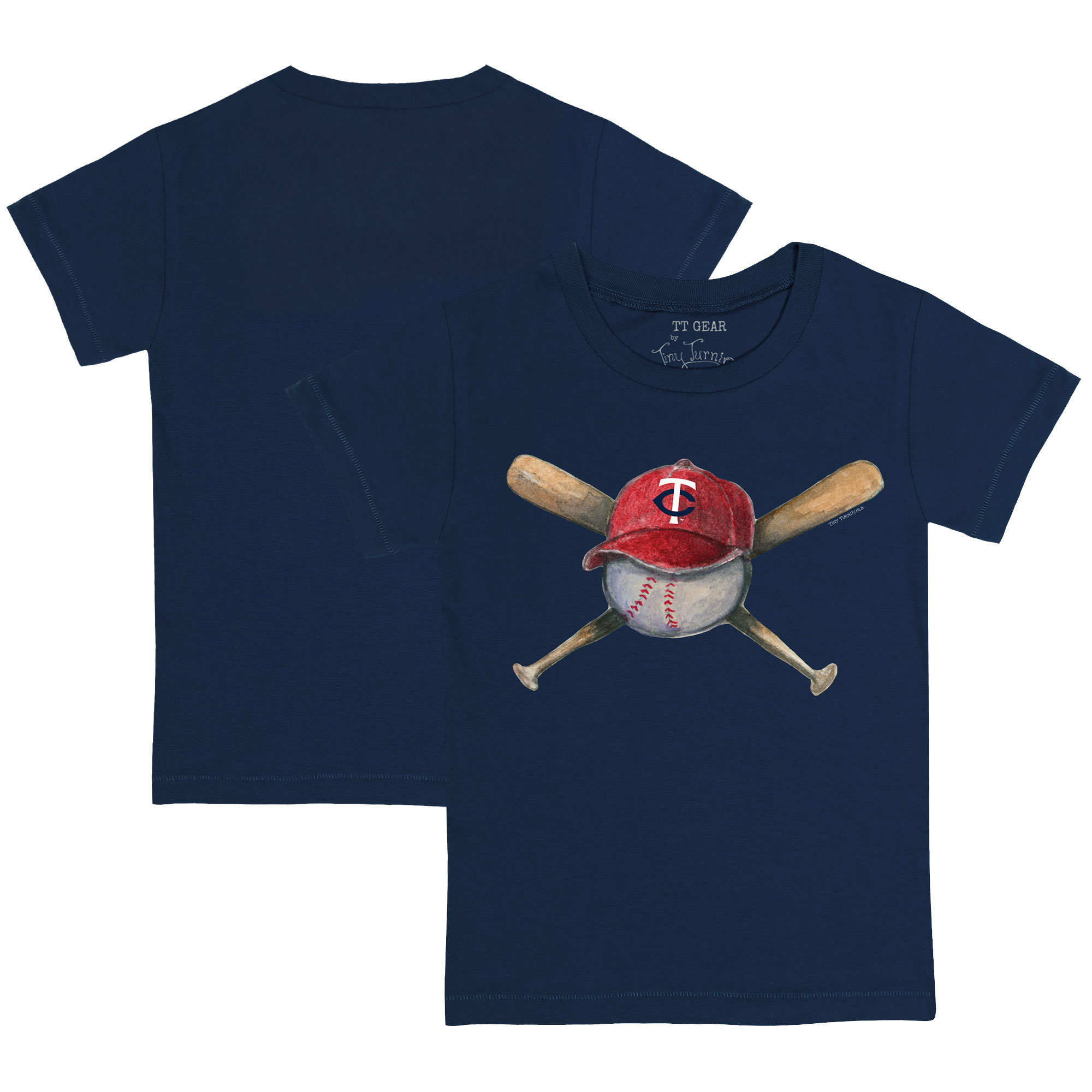 Youth Tiny Turnip Navy Minnesota Twins Hat Crossbats T-Shirt
