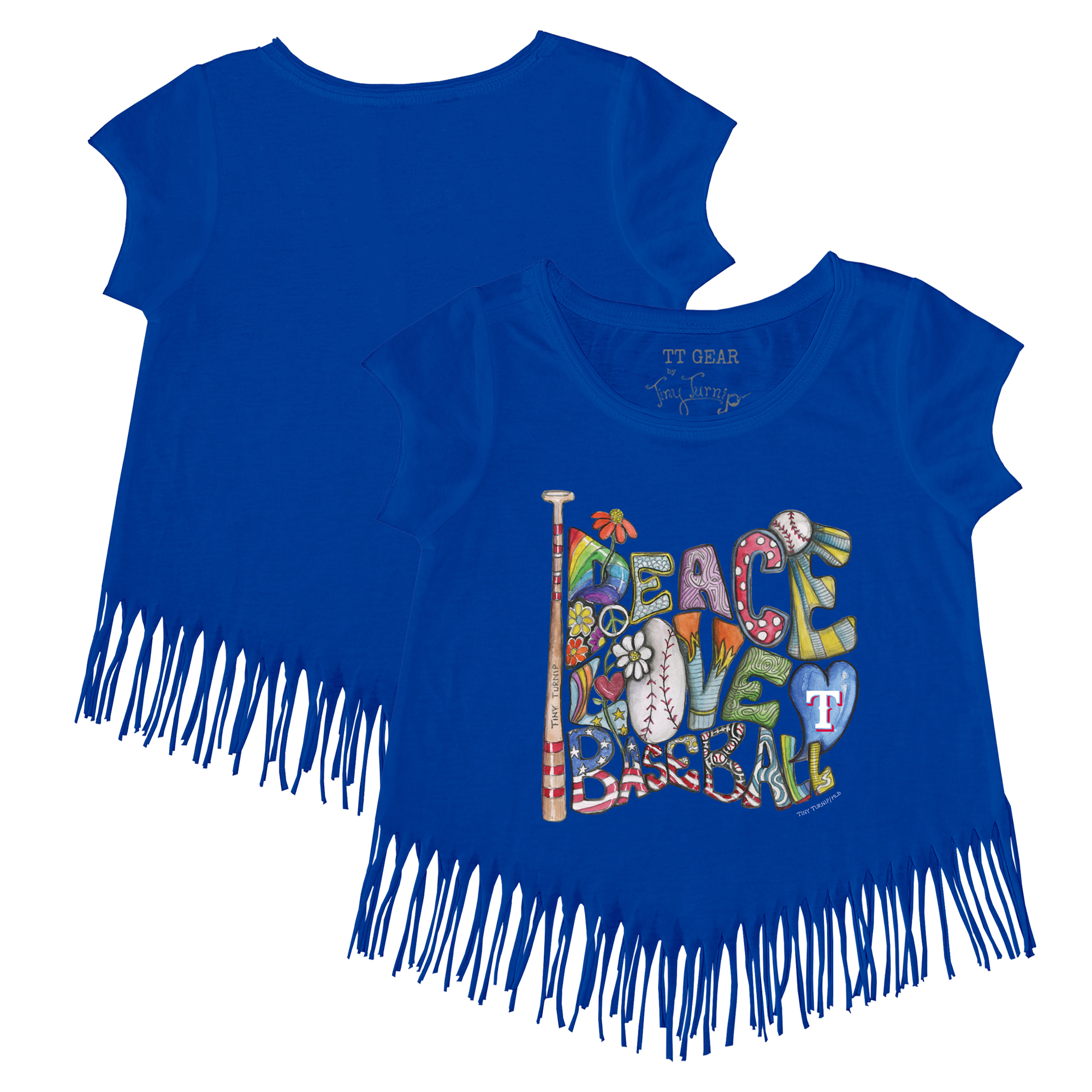Toddler Tiny Turnip White/Navy Houston Astros Prism Arrows 3/4-Sleeve Raglan T-Shirt - Image 2