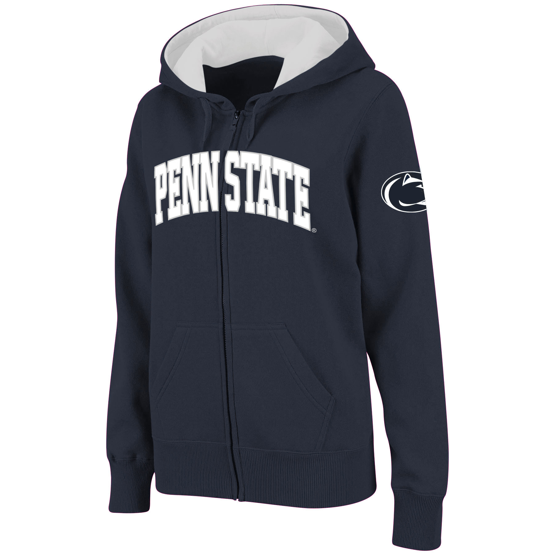 Women's Stadium Athletic Navy Penn State Nittany Lions Arched Name Full-Zip Hoodie - Image 5