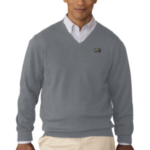 Men's Heather Gray Southern Illinois Edwardsville Cougars Collegiate Clubhouse V-Neck Sweater