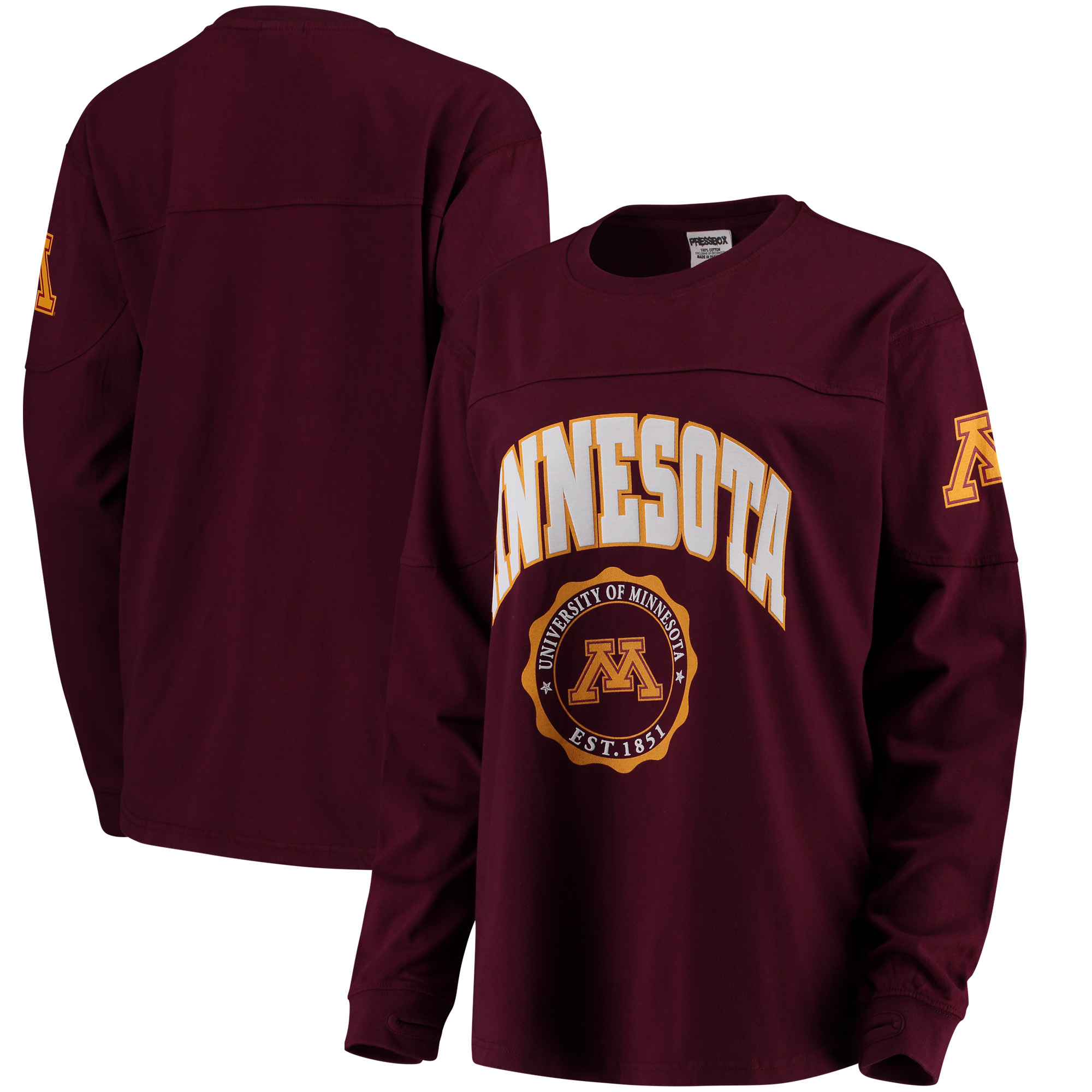 Women's Maroon Minnesota Golden Gophers Edith Long Sleeve T-Shirt - Image 6