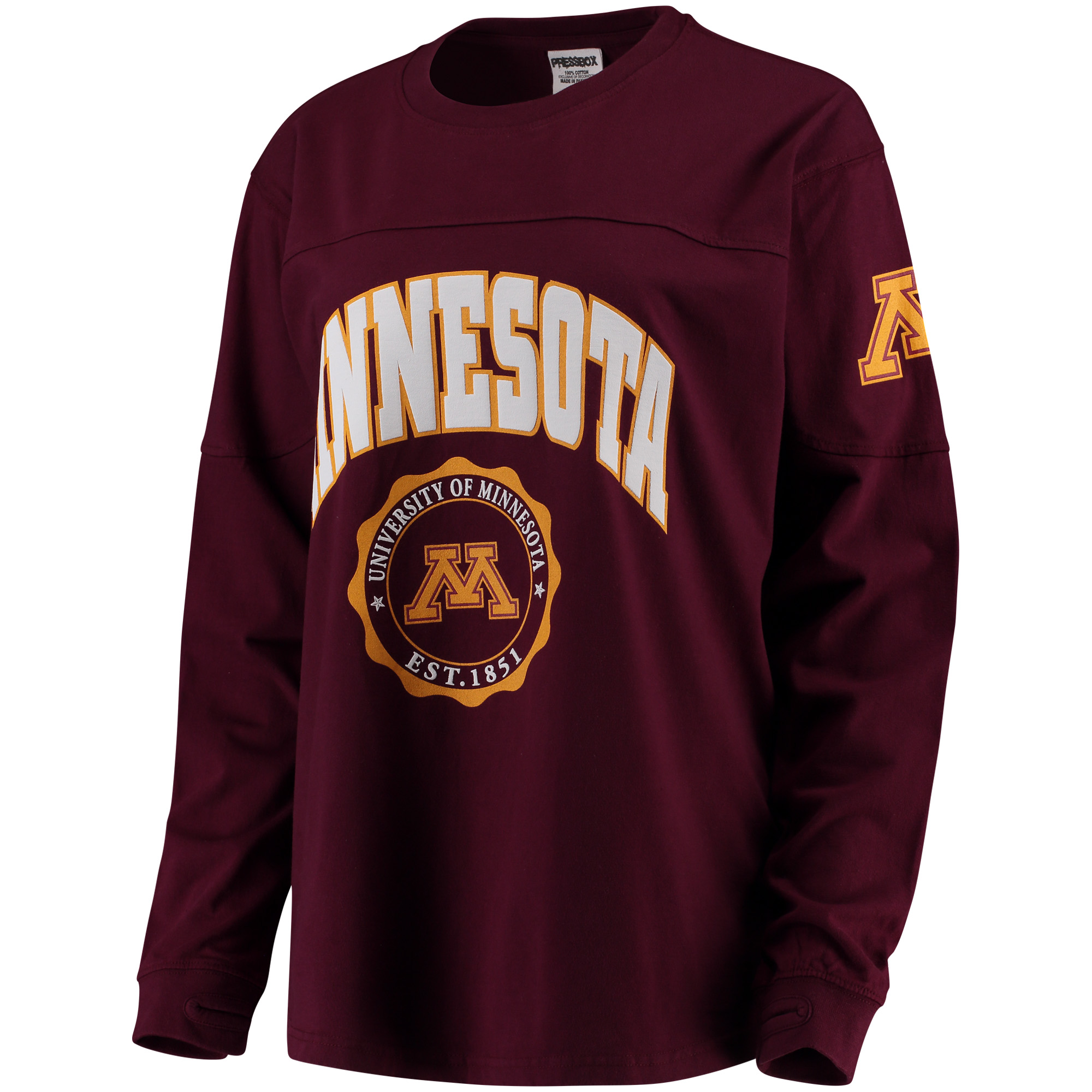 Women's Maroon Minnesota Golden Gophers Edith Long Sleeve T-Shirt - Image 3