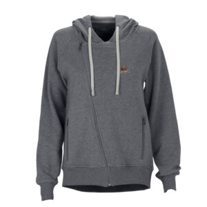Women's Charcoal Bucknell Bison Fleece Moto Jacket