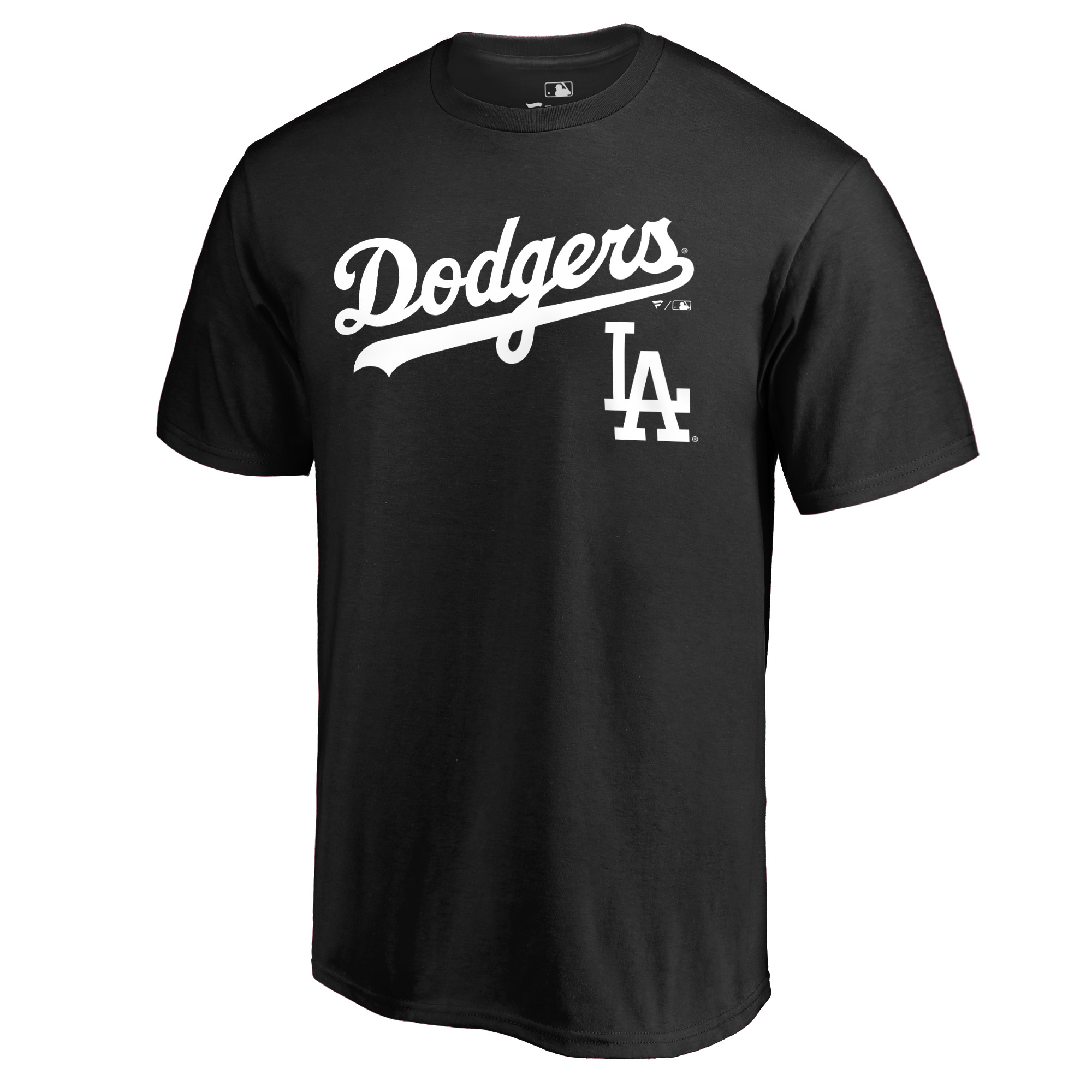 Men's Black Los Angeles Dodgers Team Lockup T-Shirt