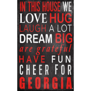 Georgia Bulldogs 11" x 19" In This House Sign