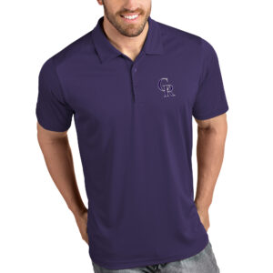 Men's Antigua Purple Colorado Rockies Tribute Polo