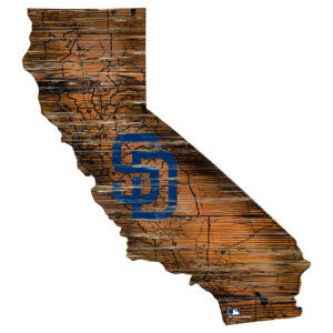 San Diego Padres 12'' Road Map State Cutout Sign