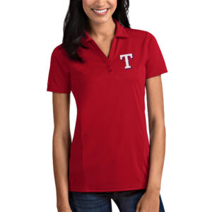 Texas Rangers Antigua Women's Tribute Polo - Red