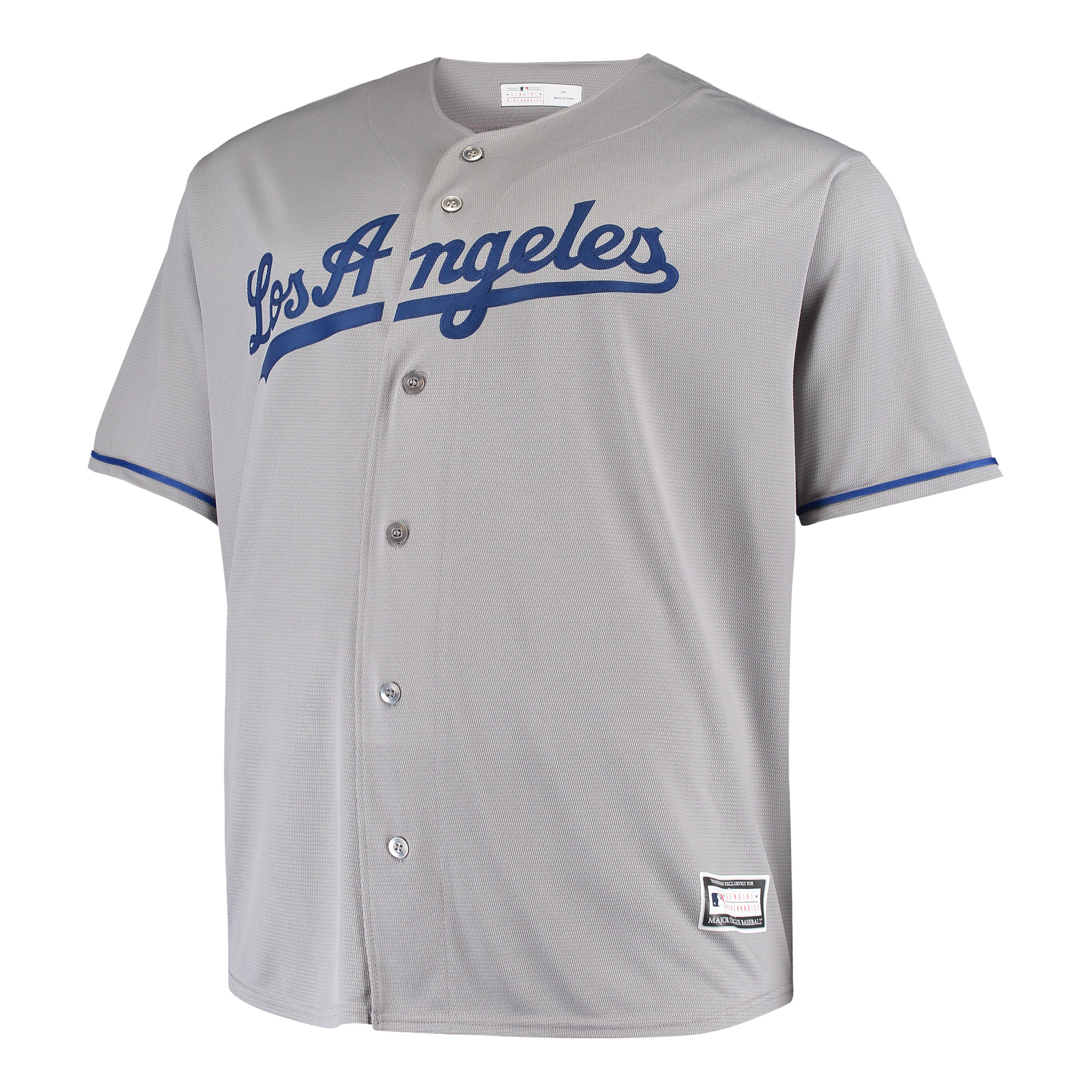Men's Mookie Betts Gray Los Angeles Dodgers Big & Tall Replica Player Jersey - Image 6