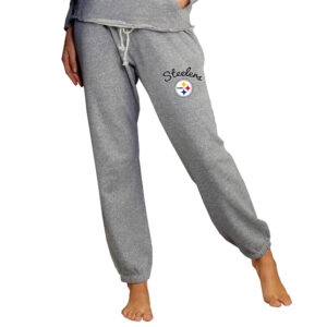 Women's Concepts Sport Gray Pittsburgh Steelers Mainstream Knit Jogger Pants