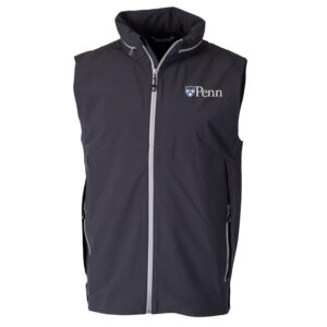 Men's Cutter & Buck Charcoal Pennsylvania Quakers Vapor Full-Zip Vest