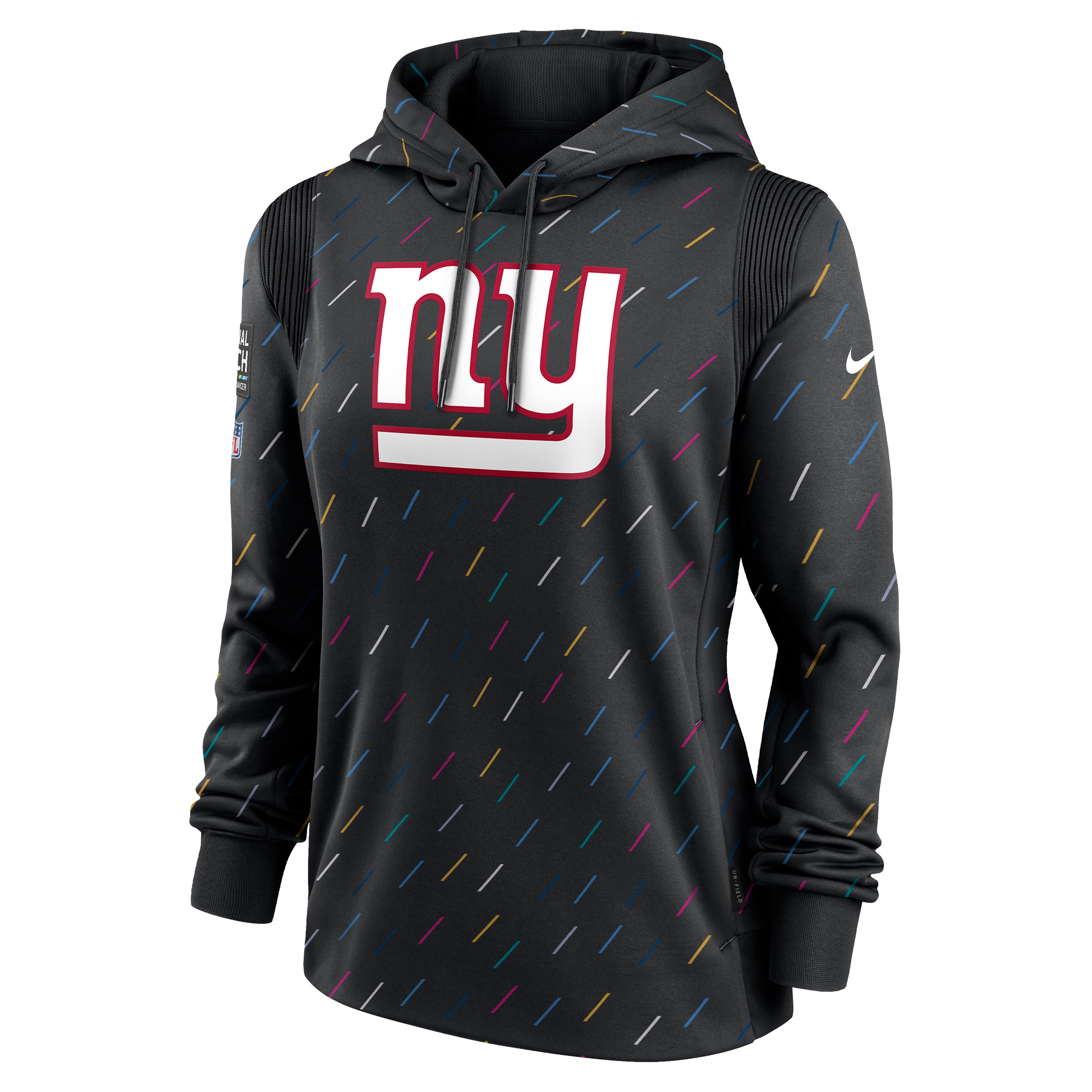 Women's Nike Anthracite New York Giants NFL Crucial Catch Therma Pullover Hoodie - Image 6
