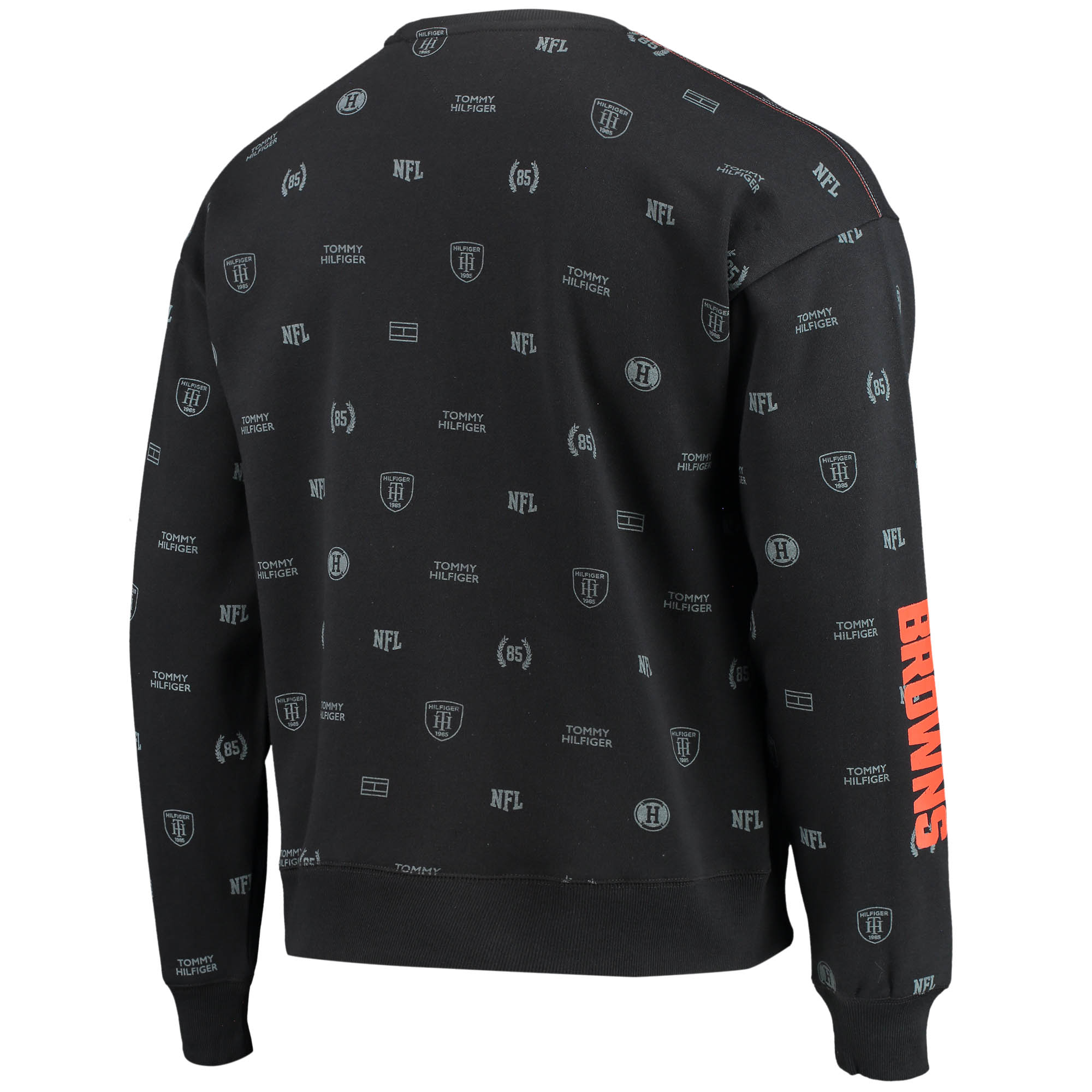 Men's Tommy Hilfiger Black Cleveland Browns Reid Graphic Pullover Sweatshirt - Image 4