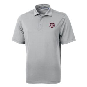 Men's Cutter & Buck Gray Texas A&M Aggies Big & Tall Virtue Eco Pique Recycled Polo